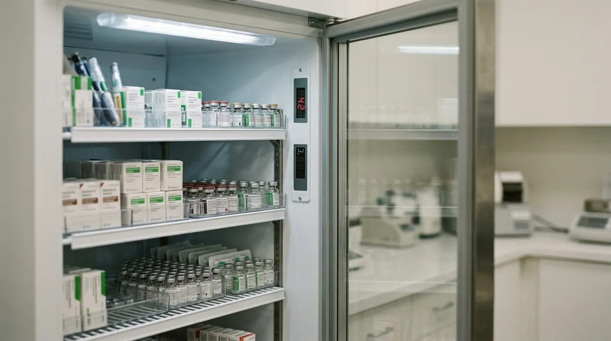 Réfrigérateur médical avec vaccins et insulines